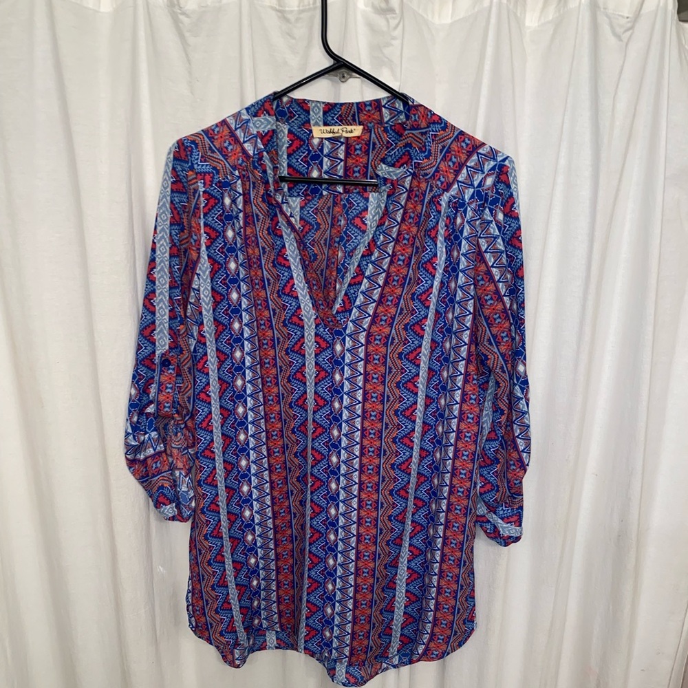 Wishful Park Aztec Blouse